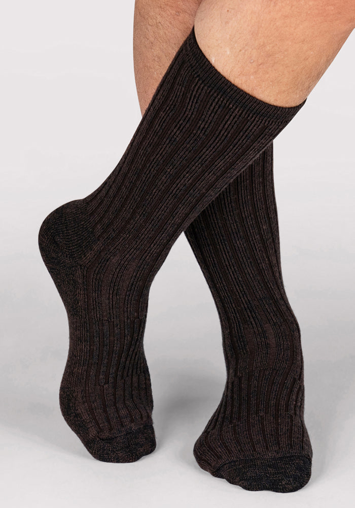 Humktnn | Men’s Merino Wool Silk Blend Crew Socks for Cozy Everyday Wear