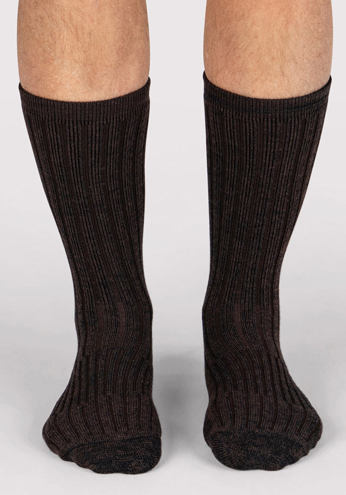 Humktnn | Men’s Merino Wool Silk Blend Crew Socks for Cozy Everyday Wear