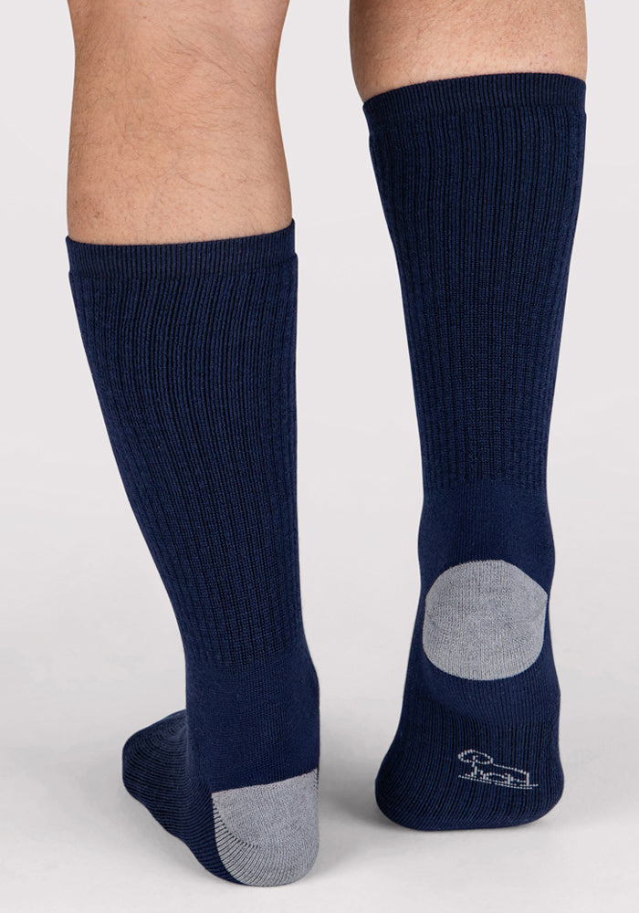 Humktnn | Men’s Cushioned Merino Wool Crew Socks for Hiking, Work & Daily Wear