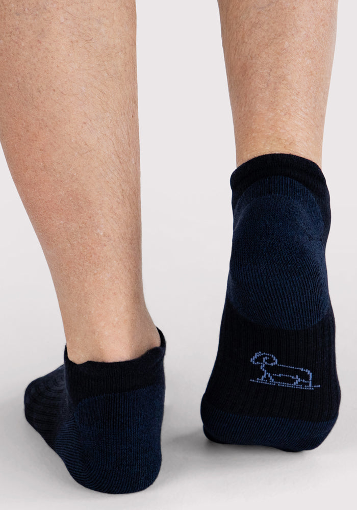 Humktnn | Men’s Lightweight Merino Wool No Show Ankle Socks with Targeted Cushioning