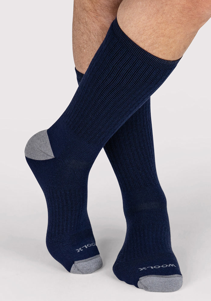 Humktnn | Men’s Cushioned Merino Wool Crew Socks for Hiking, Work & Daily Wear