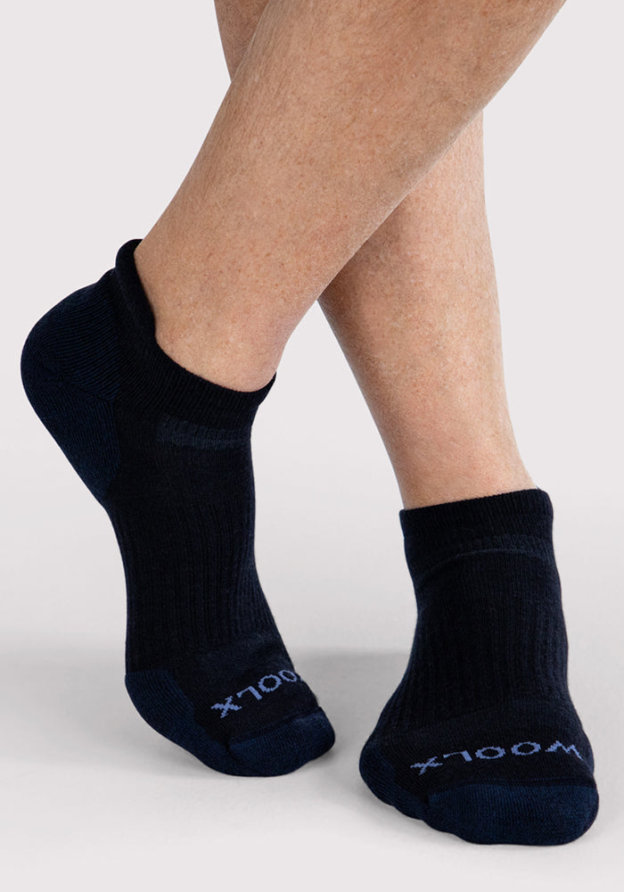 Humktnn | Men’s Lightweight Merino Wool No Show Ankle Socks with Targeted Cushioning