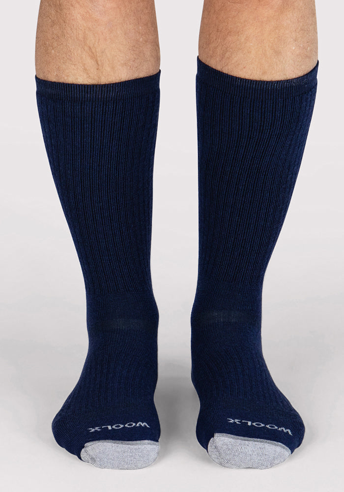 Humktnn | Men’s Cushioned Merino Wool Crew Socks for Hiking, Work & Daily Wear