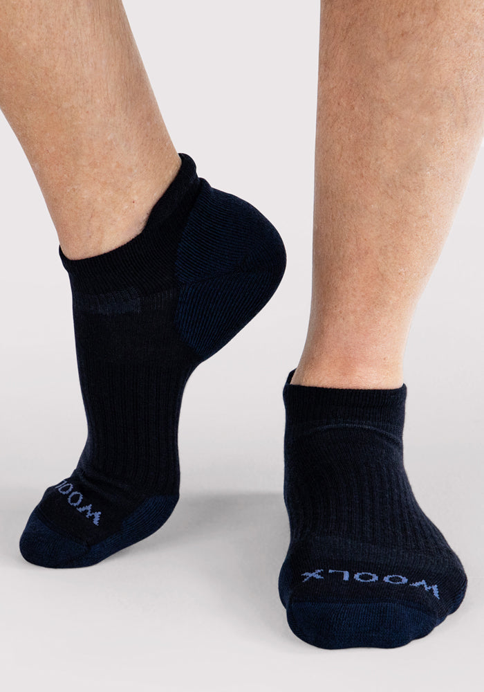 Humktnn | Men’s Lightweight Merino Wool No Show Ankle Socks with Targeted Cushioning