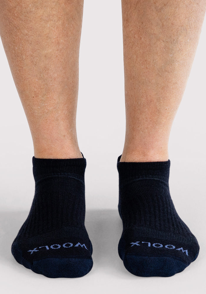 Humktnn | Men’s Lightweight Merino Wool No Show Ankle Socks with Targeted Cushioning