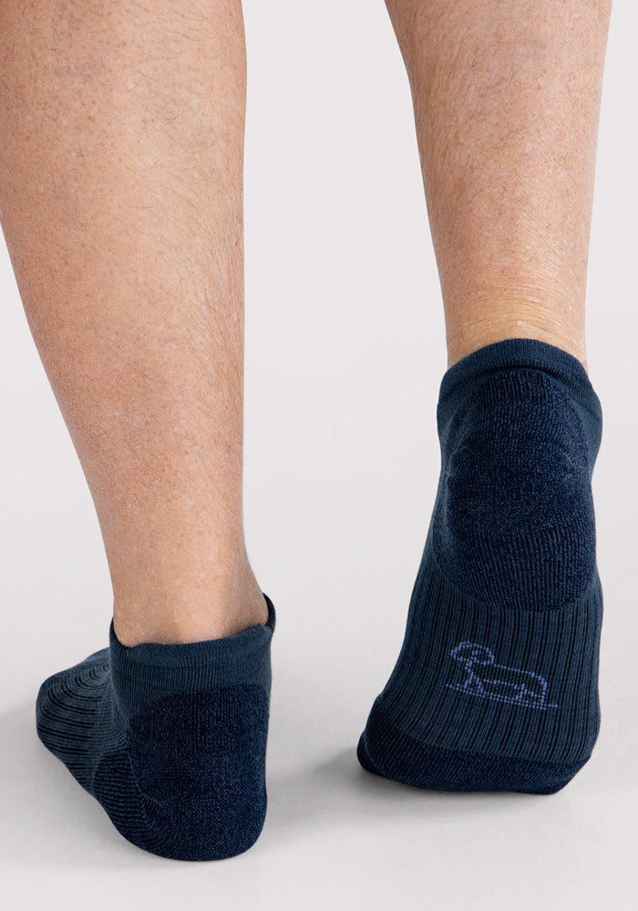 Humktnn | Men’s Lightweight Merino Wool No Show Ankle Socks with Targeted Cushioning