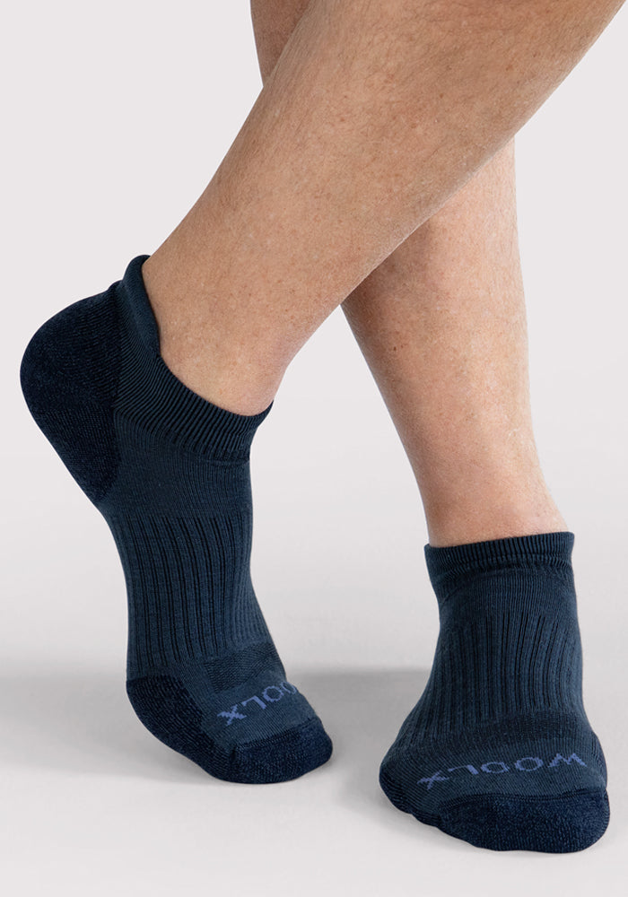 Humktnn | Men’s Lightweight Merino Wool No Show Ankle Socks with Targeted Cushioning