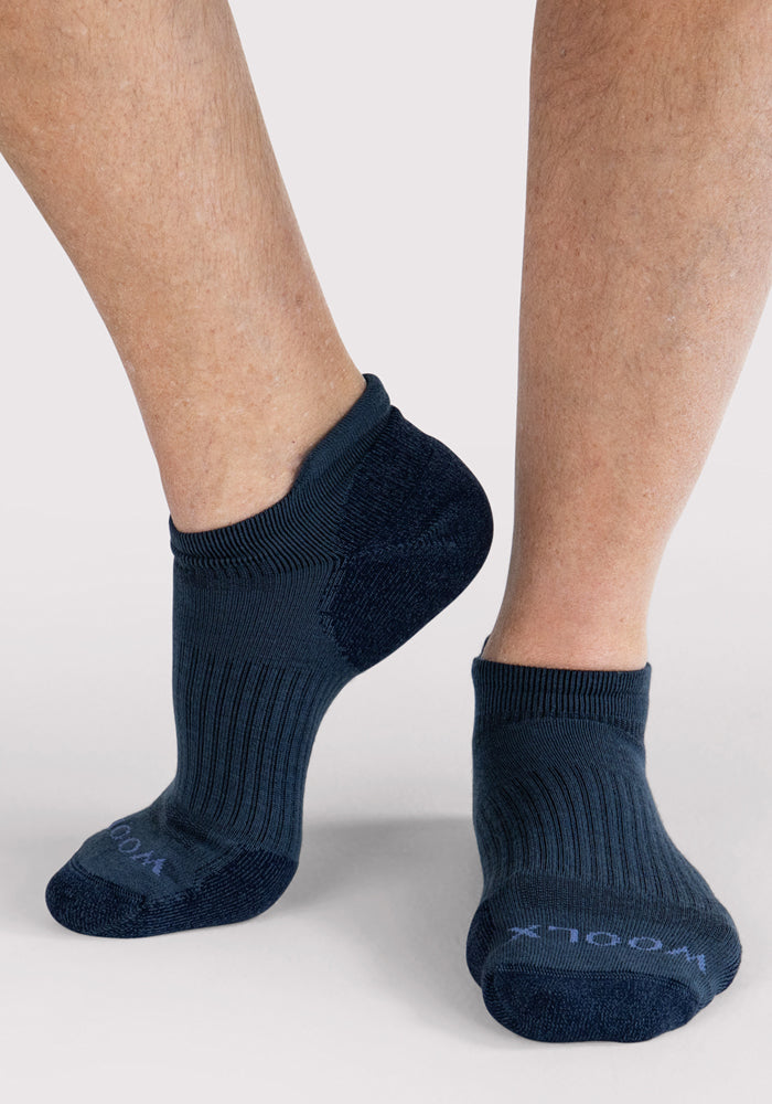 Humktnn | Men’s Lightweight Merino Wool No Show Ankle Socks with Targeted Cushioning