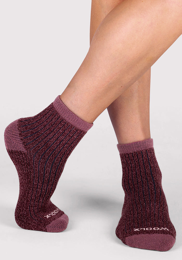 Humktnn | Women’s Merino Wool Mini Crew Socks with Soft Cushioning and Stay-Put Fit