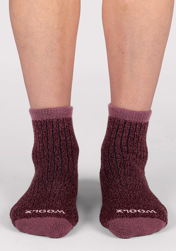 Humktnn | Women’s Merino Wool Mini Crew Socks with Soft Cushioning and Stay-Put Fit