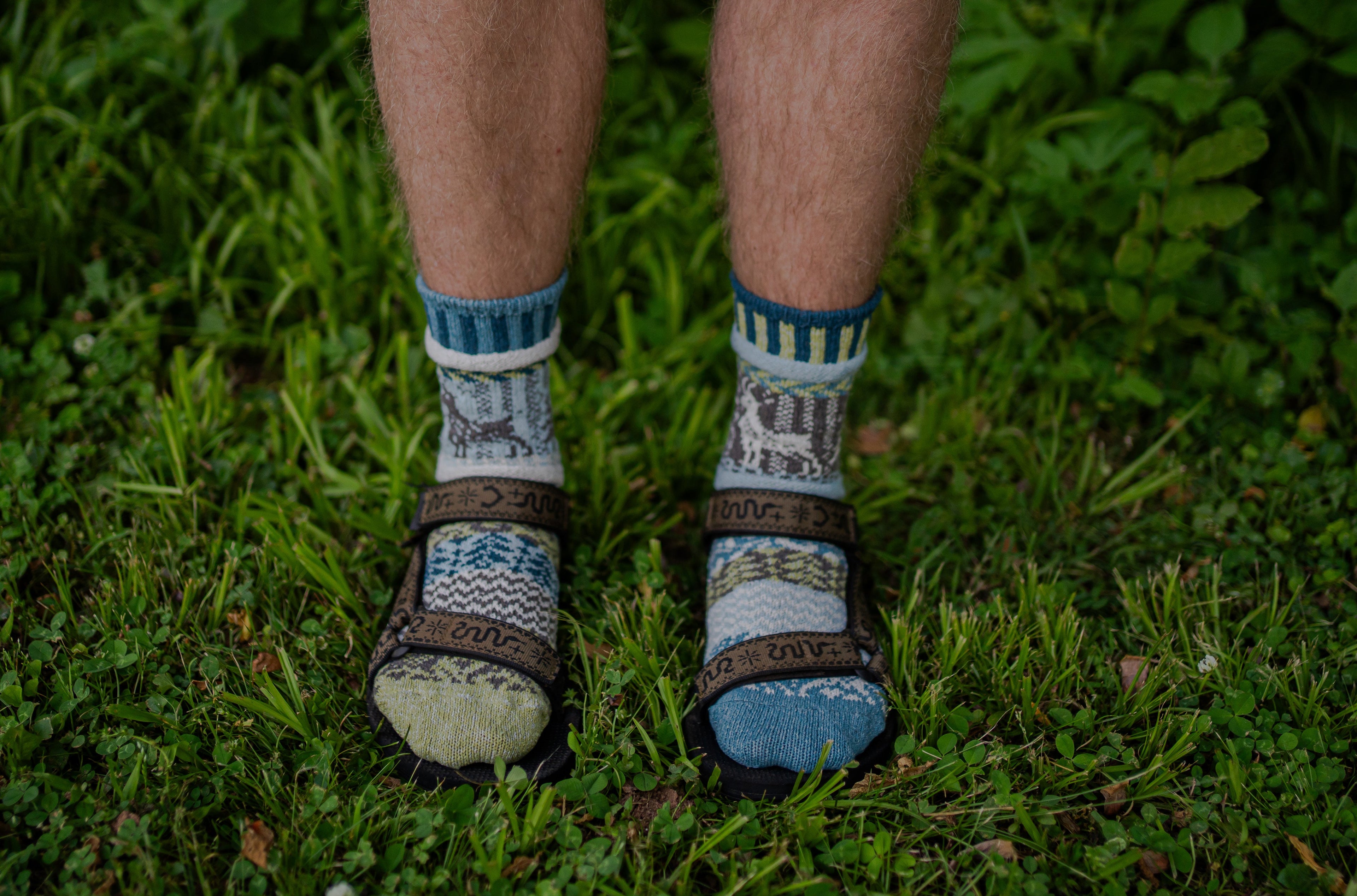 Humktnn| Glacier Goat Crew Socks - Inspired by Nature, Supporting Conservation