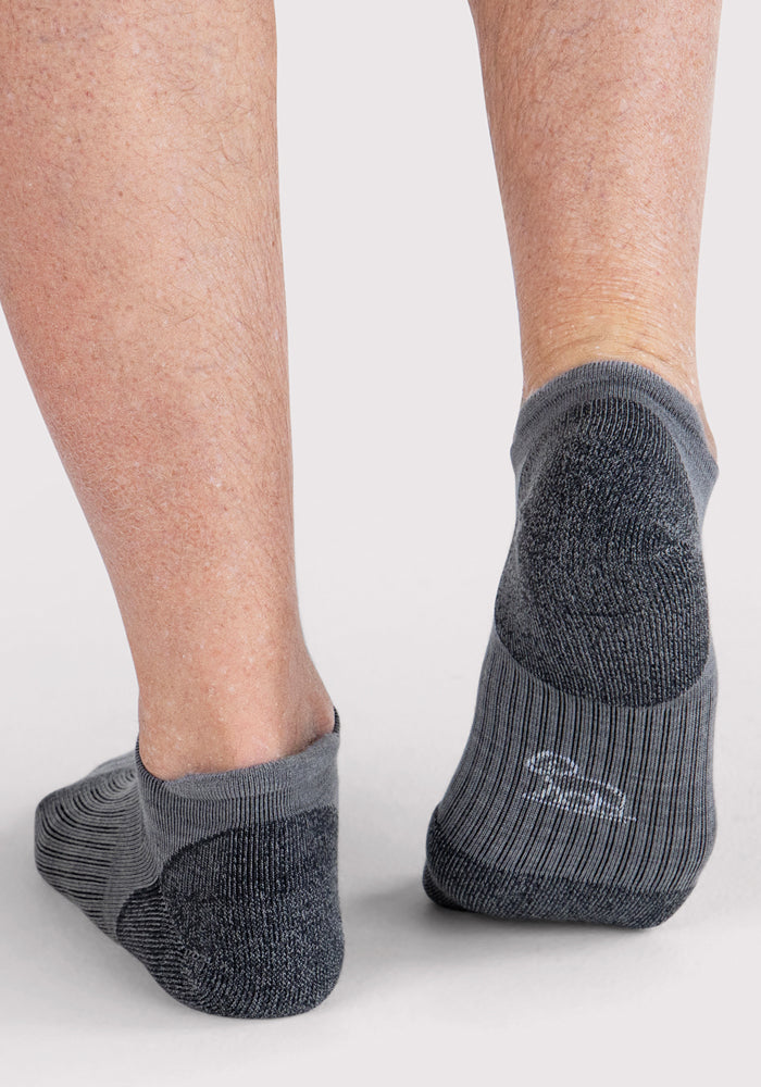 Humktnn| Men’s Merino Wool No Show Socks with Cushioning for Everyday Comfort