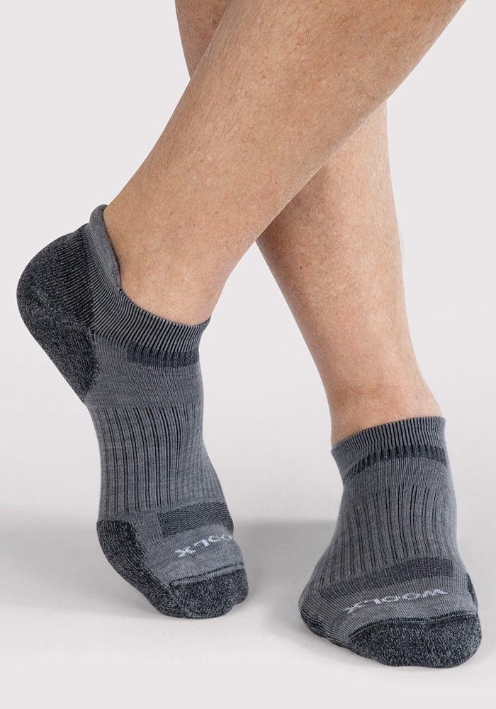 Humktnn| Men’s Merino Wool No Show Socks with Cushioning for Everyday Comfort