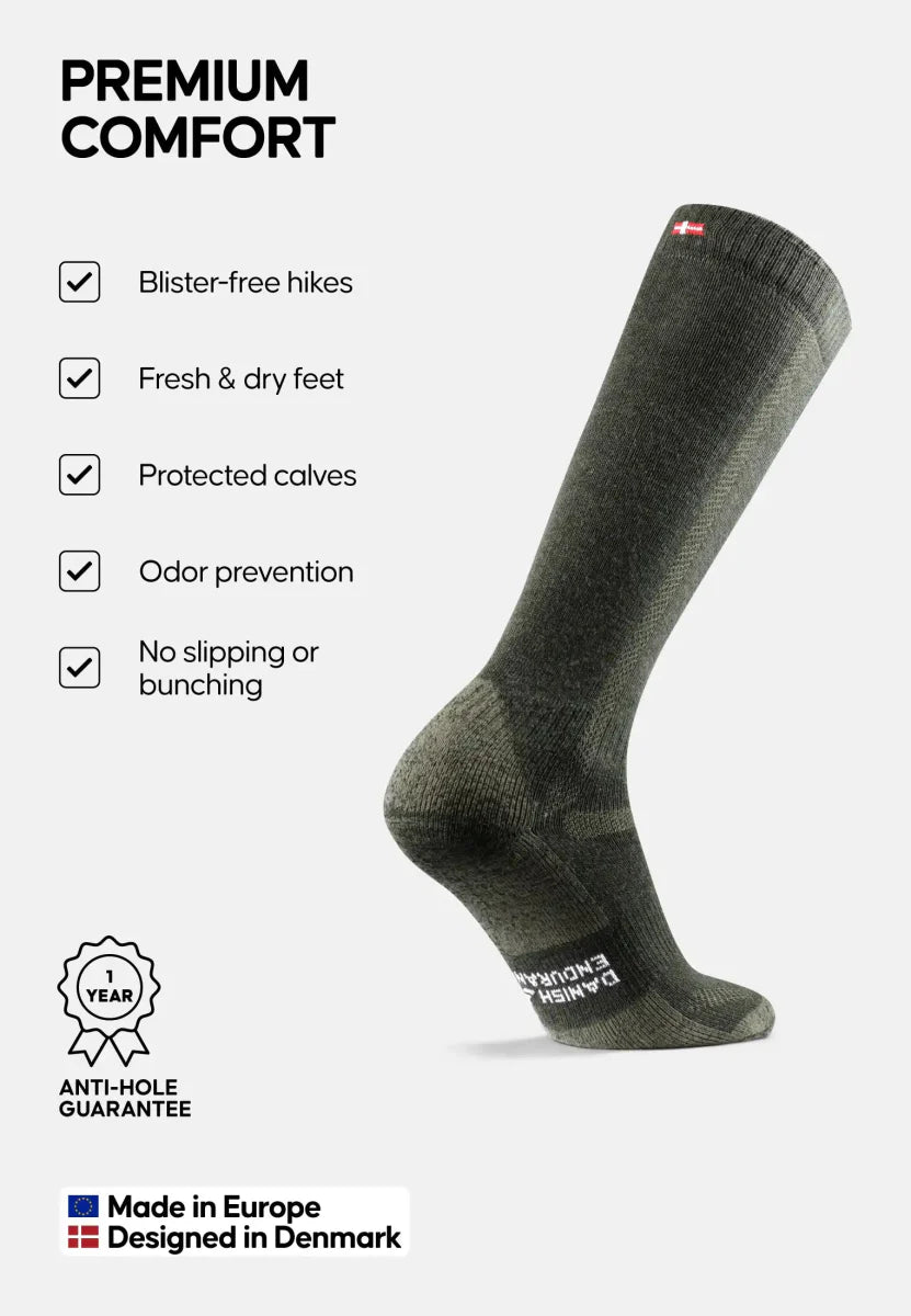 Humktnn | Knee-Length Merino Hiking Socks for Long-Distance Trails