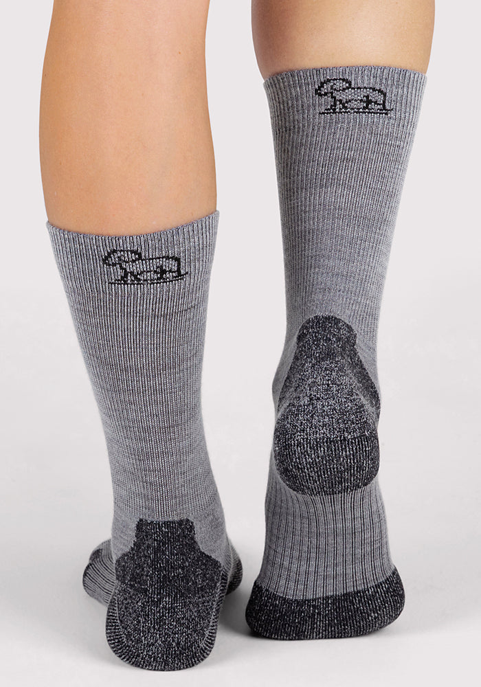 Humktnn | Women’s Lightweight Merino Wool Crew Socks for Everyday Wear, Grey