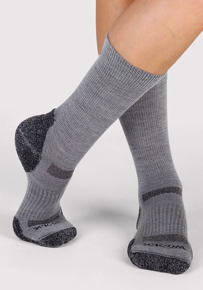 Humktnn | Women’s Lightweight Merino Wool Crew Socks for Everyday Wear, Grey
