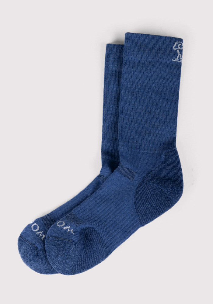 Humktnn | Women’s Lightweight Merino Wool Crew Socks for Everyday Wear – Sailor Blue