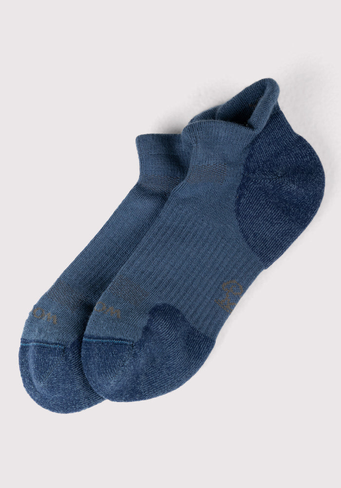 Humktnn| Men’s No Show Merino Wool Socks with Cushioned Support