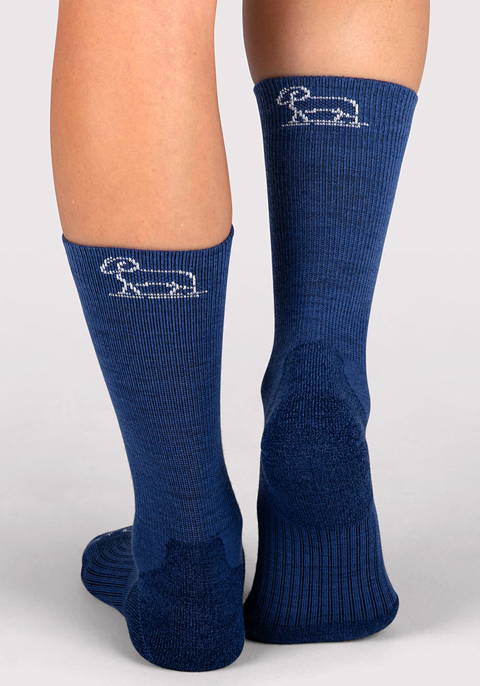 Humktnn | Women’s Lightweight Merino Wool Crew Socks for Everyday Wear – Sailor Blue