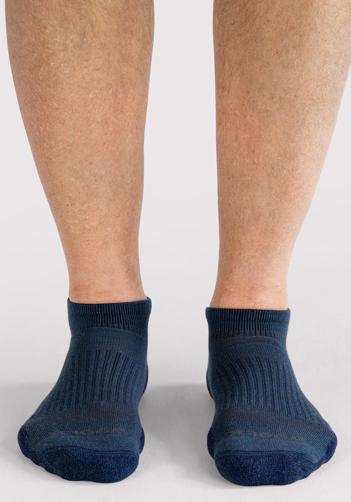 Humktnn| Men’s No Show Merino Wool Socks with Cushioned Support