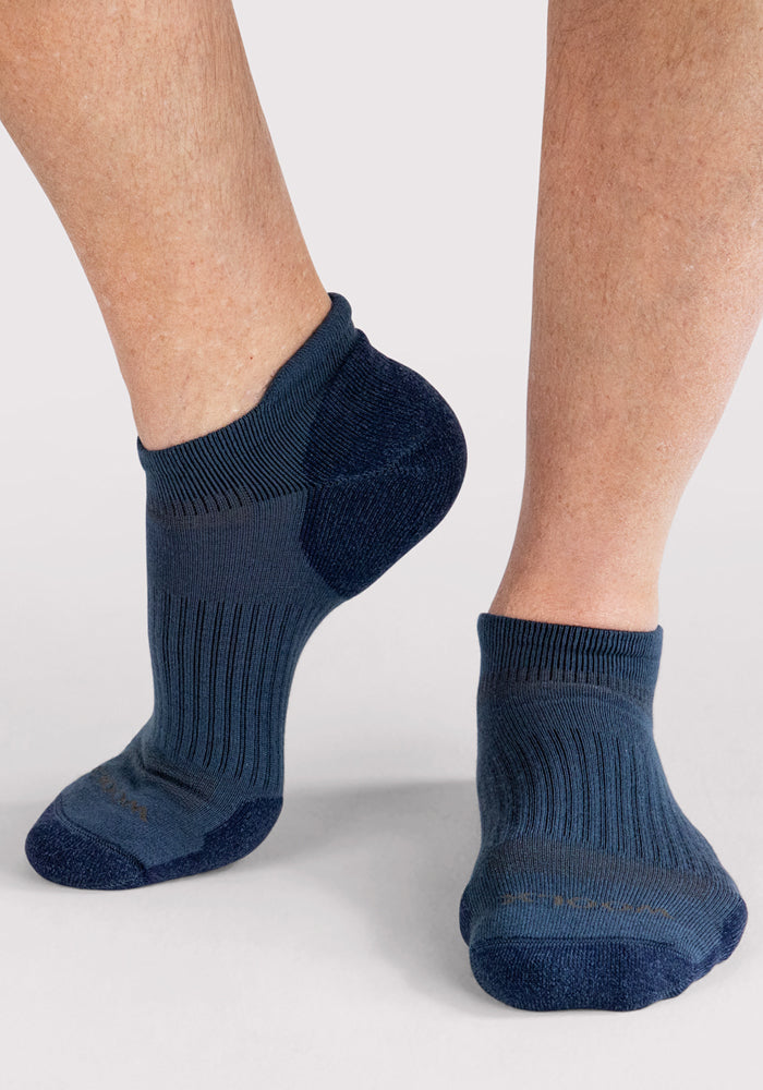 Humktnn| Men’s No Show Merino Wool Socks with Cushioned Support