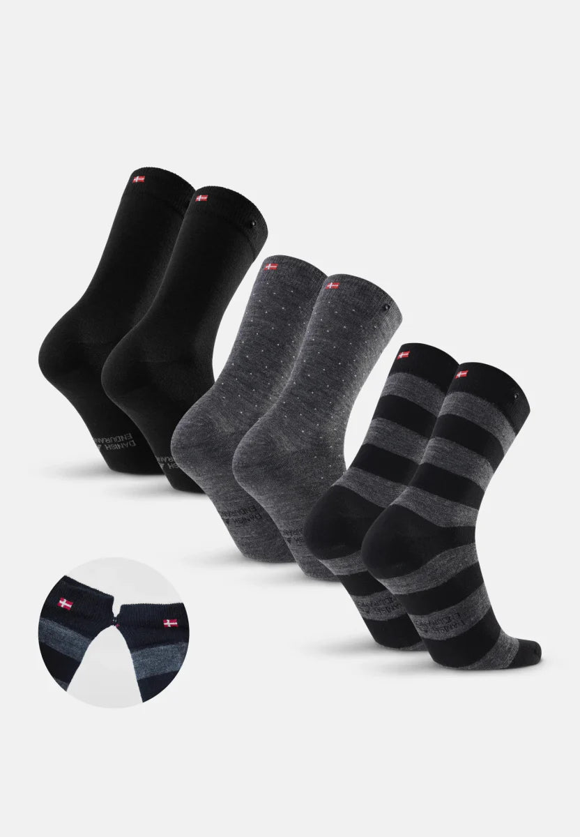 Humktnn | Merino Wool Dress Socks with Pairing Clip Design