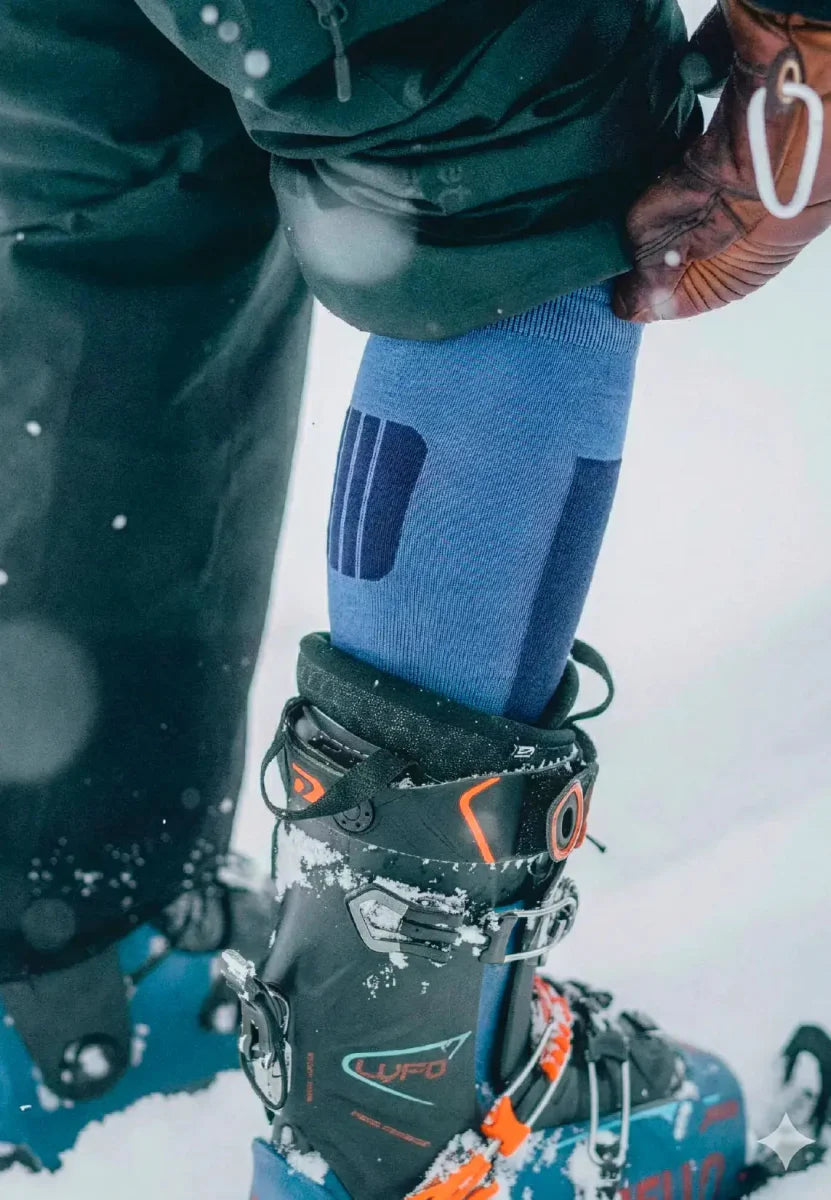 Humktnn| Lightweight Merino Ski Socks for Precision Fit and Control