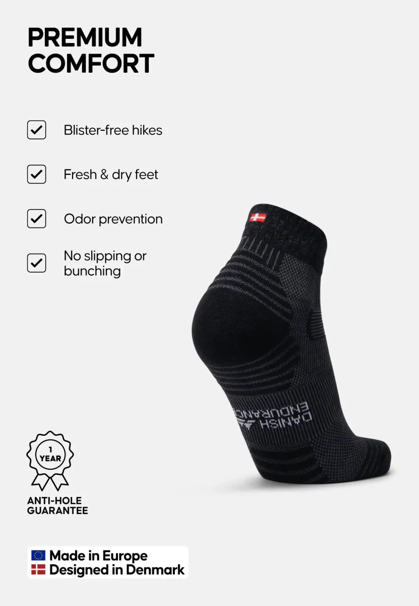 Humktnn | Low-Cut Merino Wool Hiking Socks for Mild Weather Adventures
