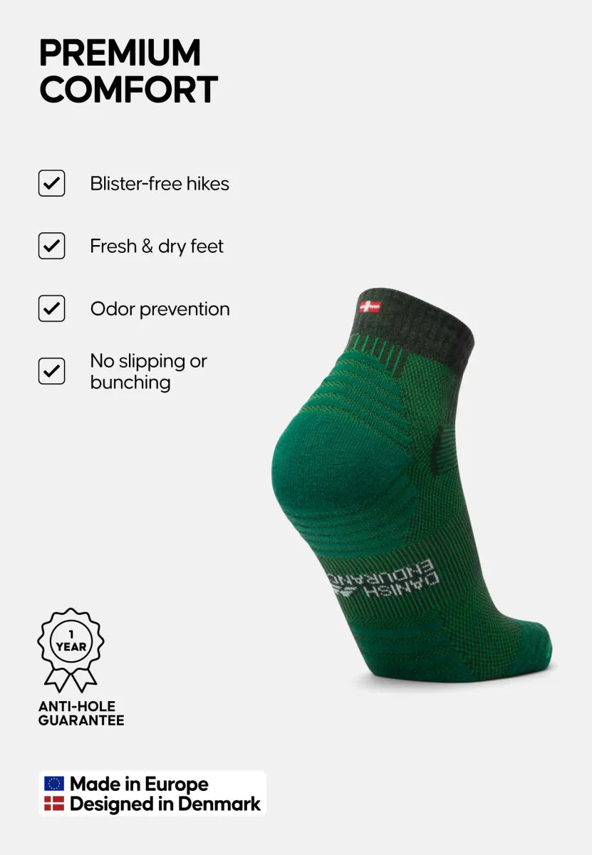 Humktnn | Low-Cut Merino Wool Hiking Socks for Mild Weather Adventures