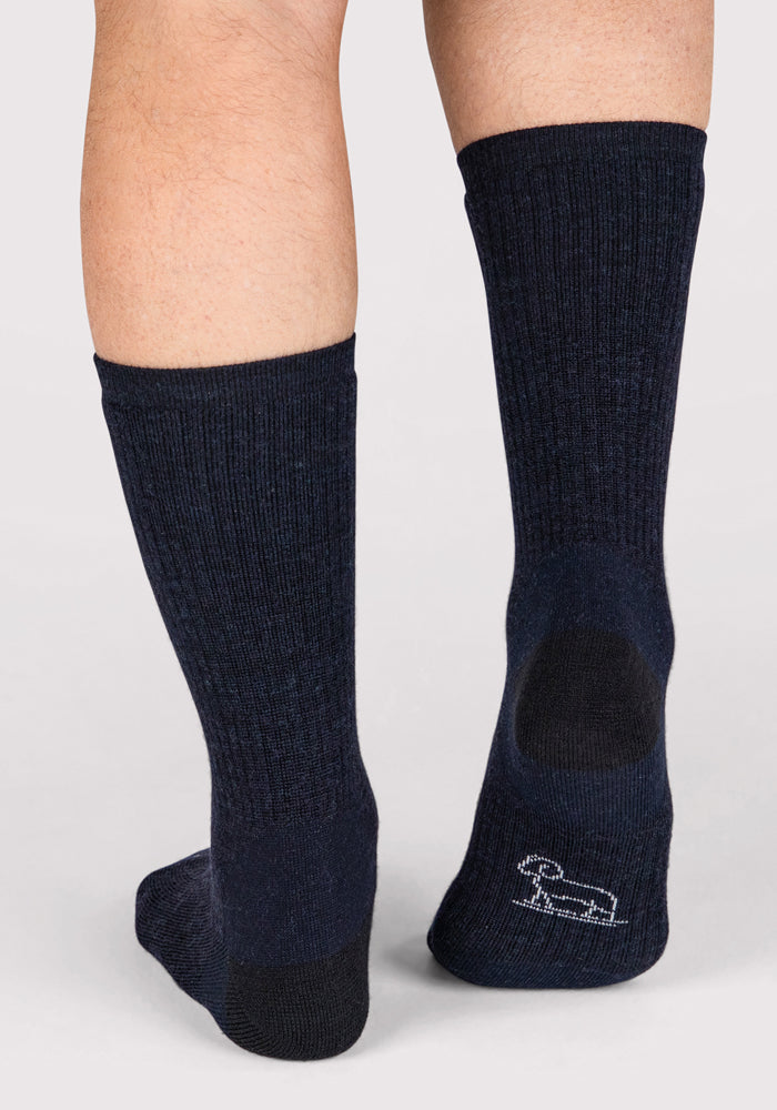 Humktnn | Men’s Full Cushion Merino Wool Crew Socks for Hiking Performance