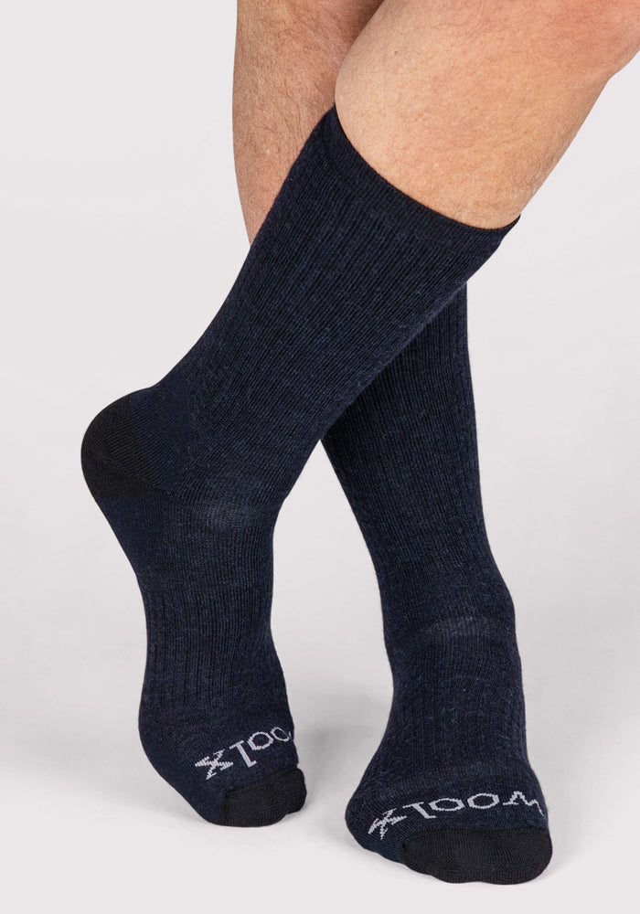 Humktnn | Men’s Full Cushion Merino Wool Crew Socks for Hiking Performance