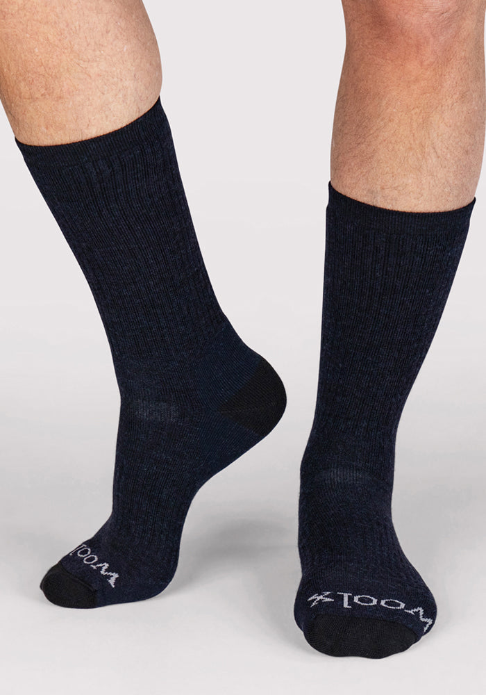 Humktnn | Men’s Full Cushion Merino Wool Crew Socks for Hiking Performance