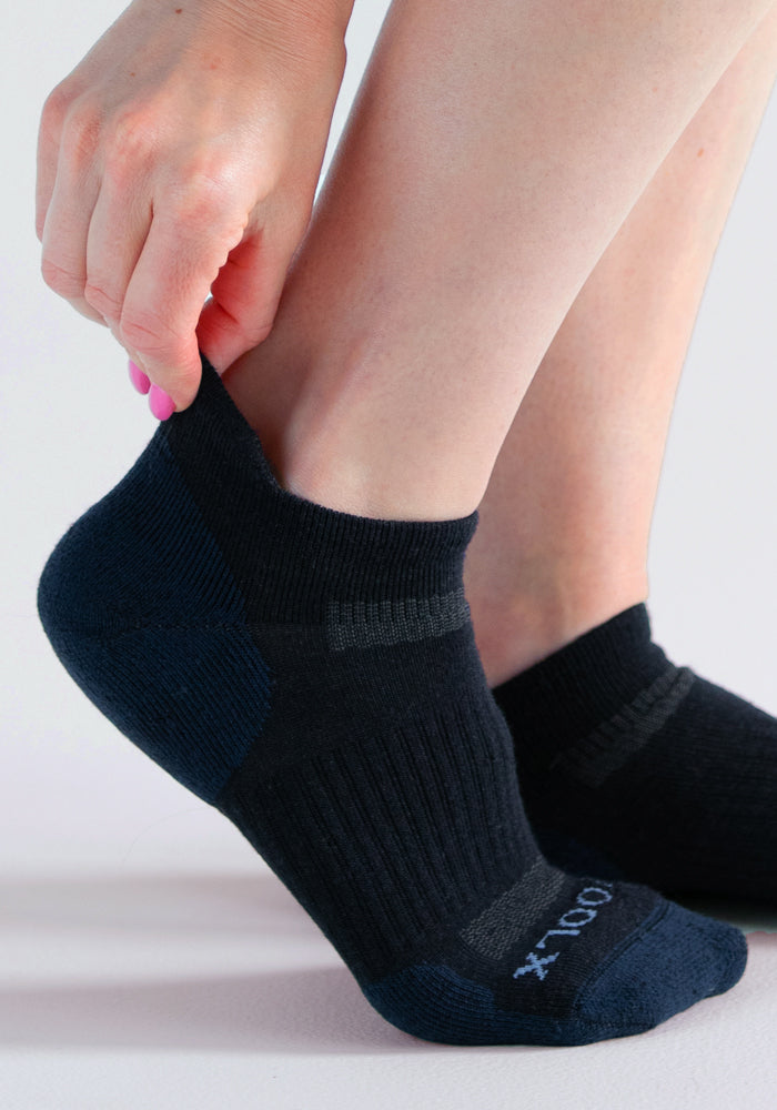 Humktnn | Women’s Cushioned Merino Wool No Show Socks for Everyday Wear