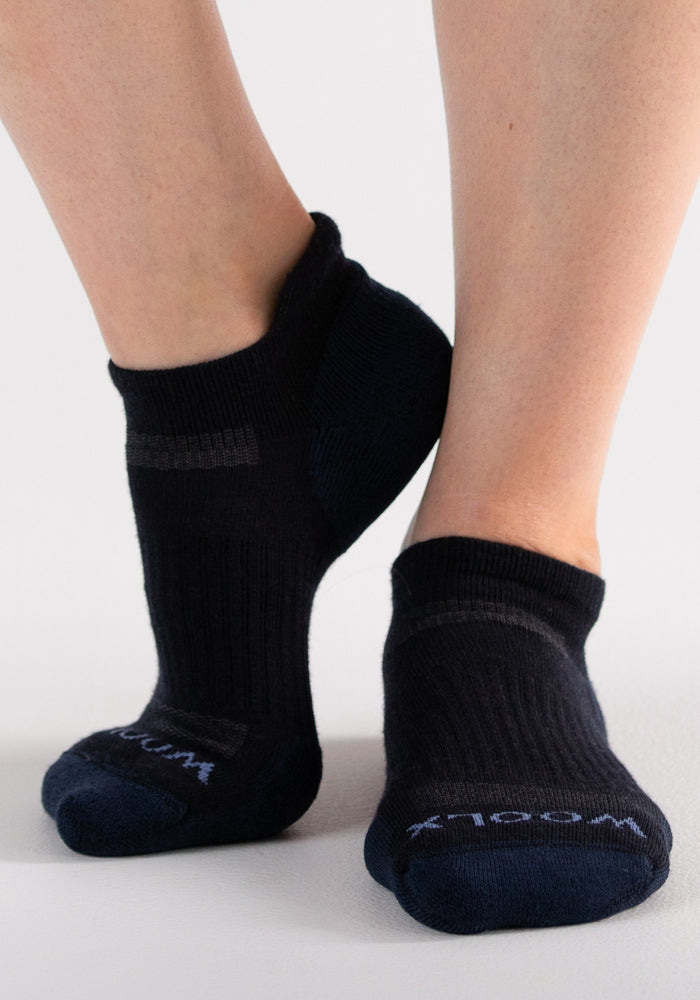 Humktnn | Women’s Cushioned Merino Wool No Show Socks for Everyday Wear