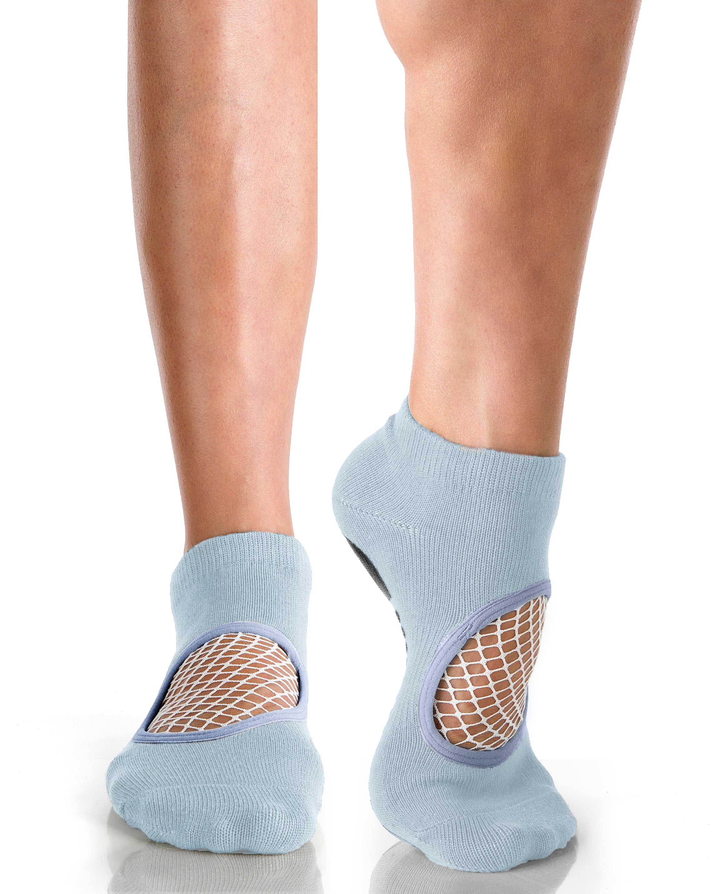 Humktnn | Closed Toe Fishnet Grip Socks for Pilates & Studio Training
