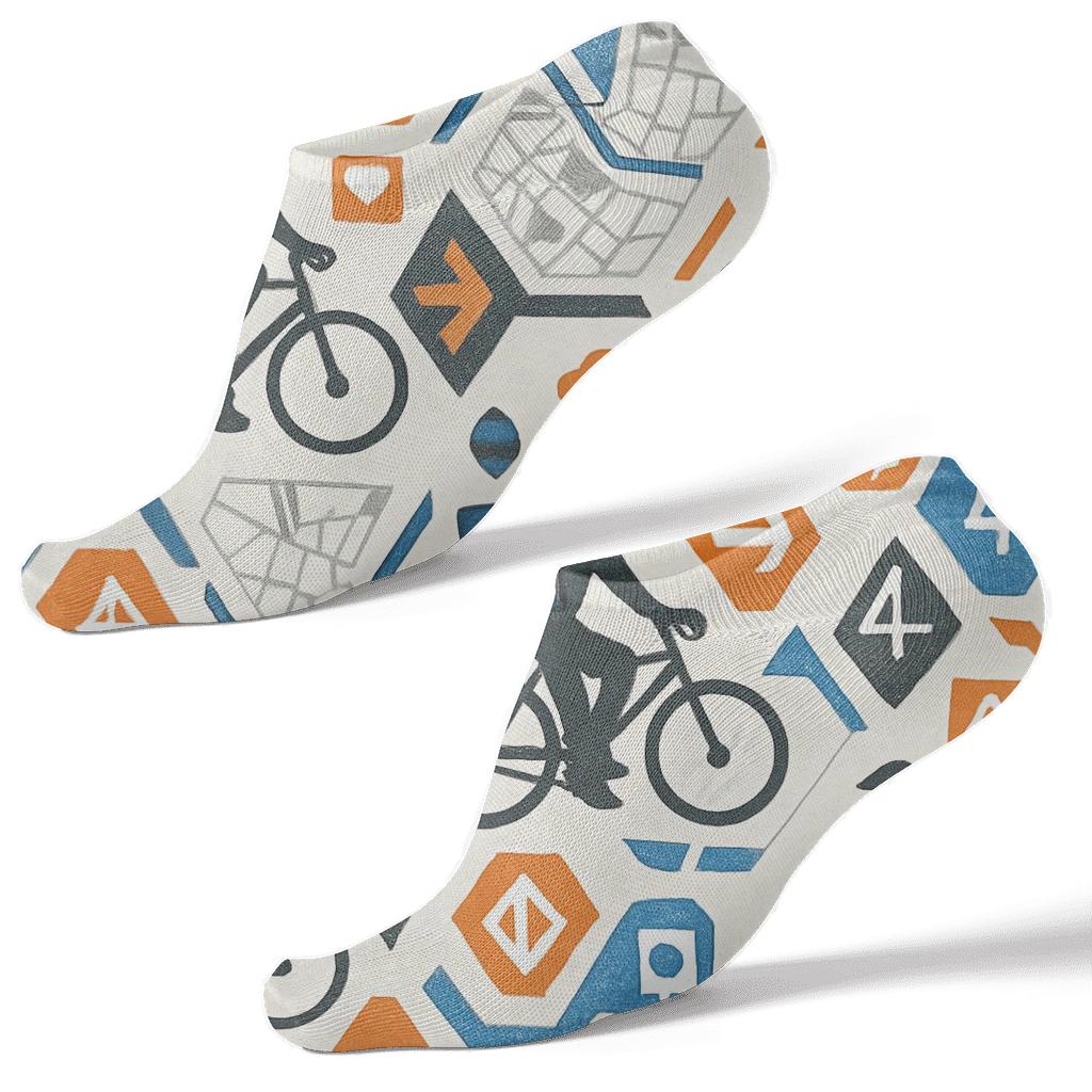 Humktnn | Courier Collage Tessellation Ankle Socks – Delivery Theme Socks