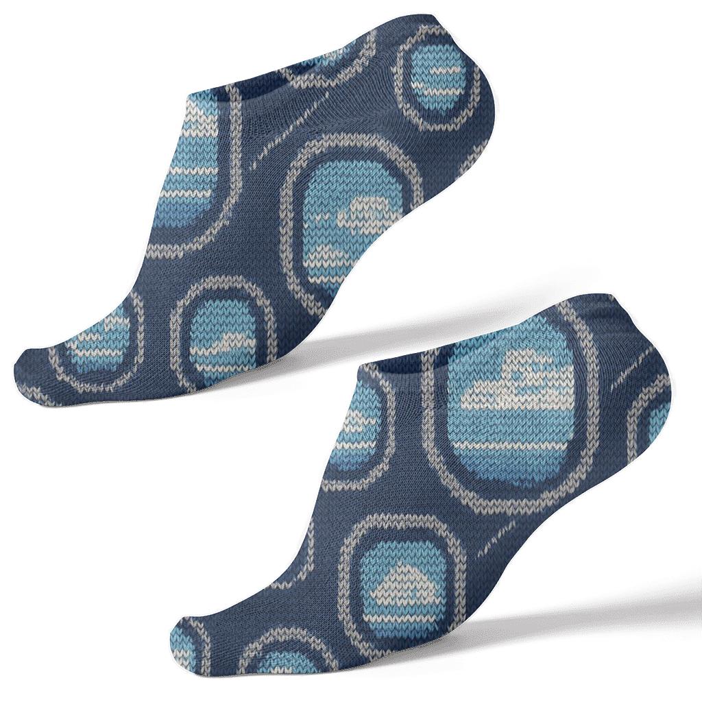 Humktnn | Airplane Window Ankle Socks – Quilt Grid Travel Socks