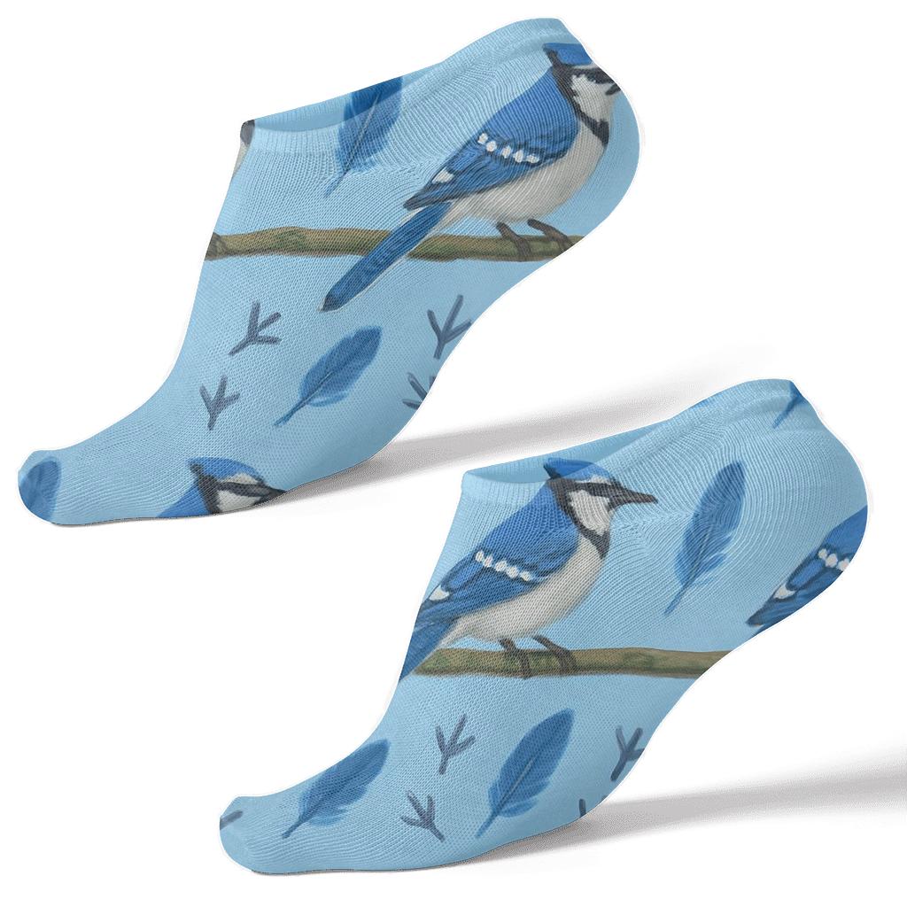 Humktnn | Blue Jay Ankle Socks – Branch Banding Sky Blue Socks