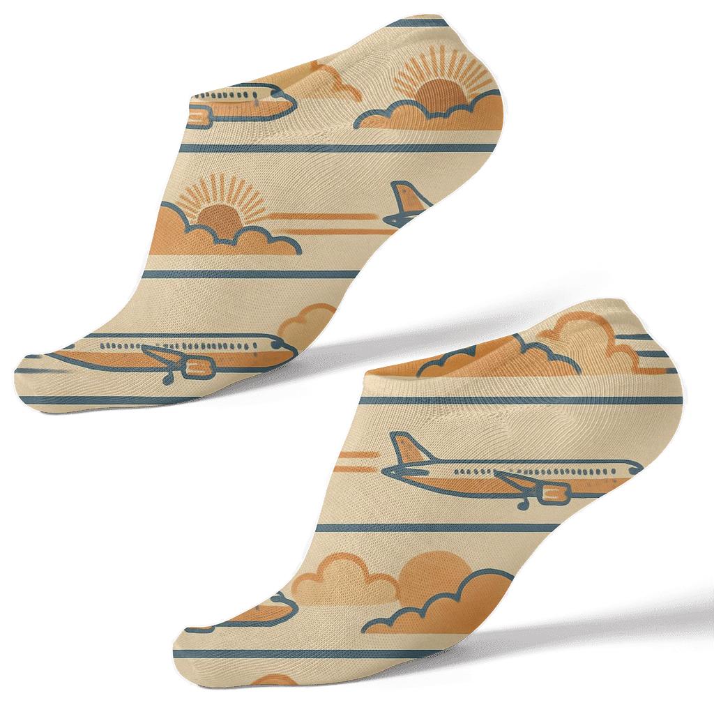 Humktnn | Vintage Airplane Ankle Socks – Poster Parade Band Design