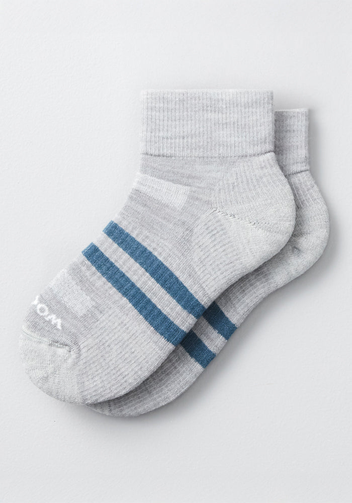 Humktnn | Women’s Lightweight Merino Wool Ankle Socks, Breathable Low-Cut Socks in Grey