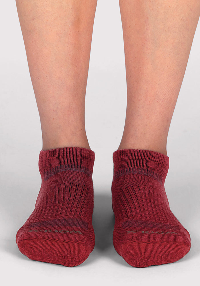 Humktnn | Women’s Merino Wool No Show Socks with Cushioning and Stay-Put Fit