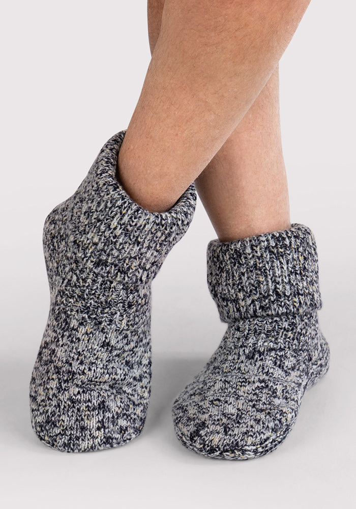 Humktnn | Men’s Merino Wool Slipper Socks with Grip Sole for Warm Indoor Comfort