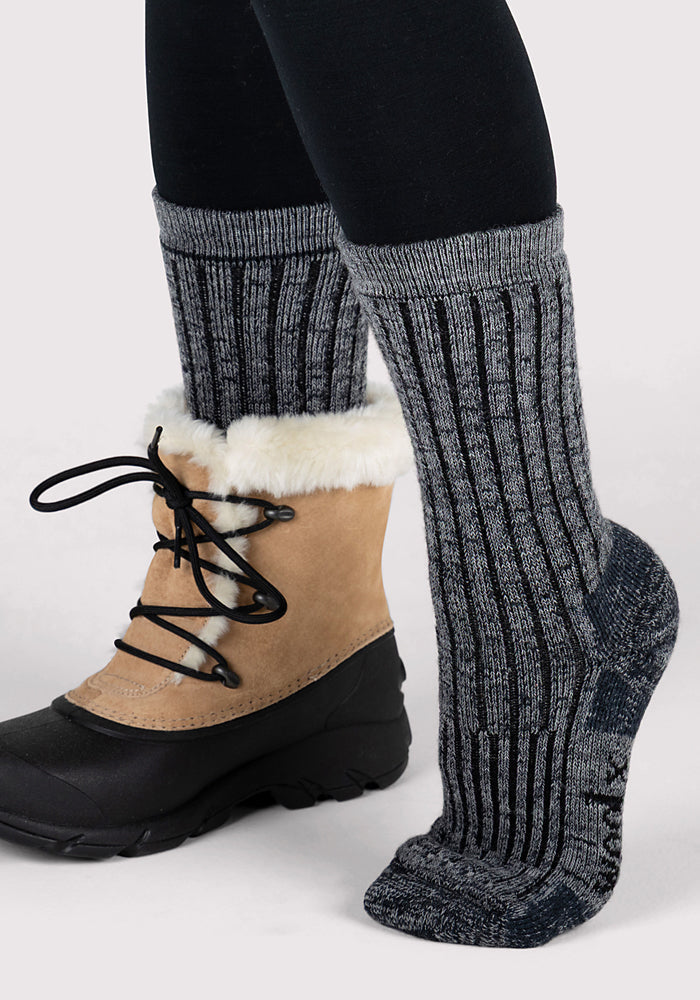 Humktnn | Women’s Merino Wool Silk Blend Crew Socks for Cozy Comfort