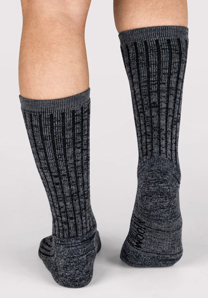 Humktnn | Men’s Merino Wool Silk Blend Crew Socks for Everyday Warmth