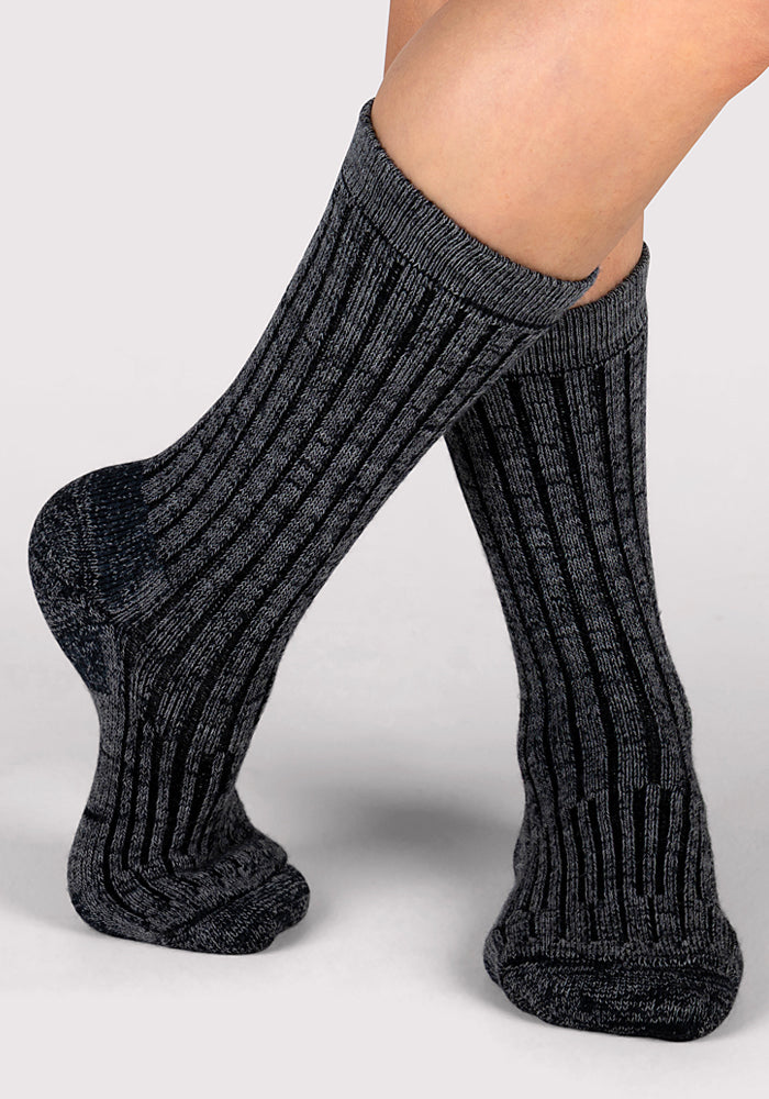 Humktnn | Women’s Merino Wool Silk Blend Crew Socks for Cozy Comfort