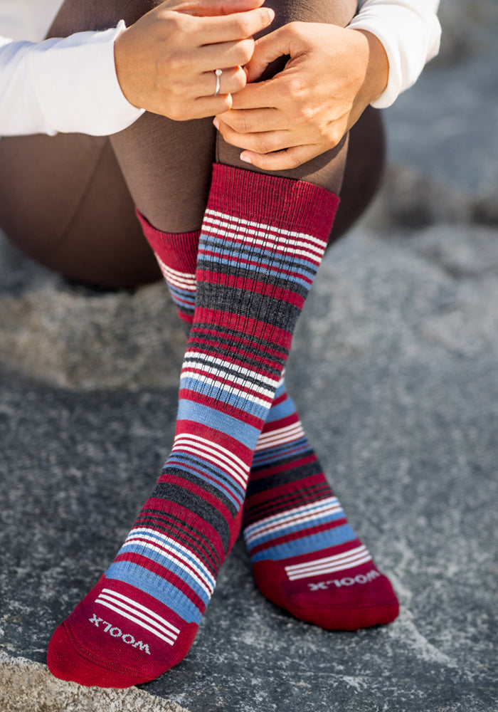Humktnn | Women’s Merino Wool Everyday Crew Socks for Comfort & Freshness