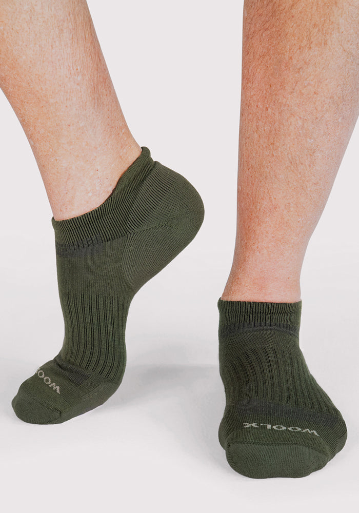 Humktnn | Men’s Merino Wool No Show Socks with Cushioning for Everyday Comfort