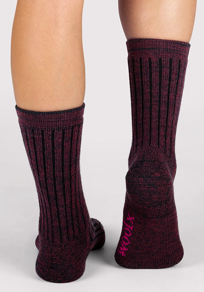 Humktnn| Women’s Merino Wool Crew Socks for Warm Indoor Comfort