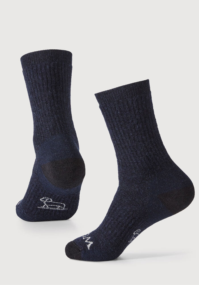 Humktnn | Men’s Full Cushion Merino Wool Crew Socks for Hiking Performance