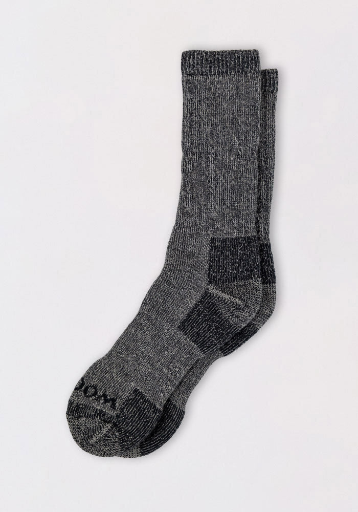 Humktnn | Men’s Heavyweight Merino Wool Crew Socks for Extreme Cold – Charcoal Heather